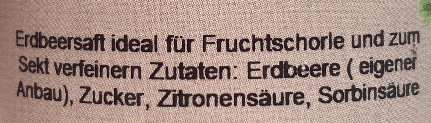 Erdbeersaft