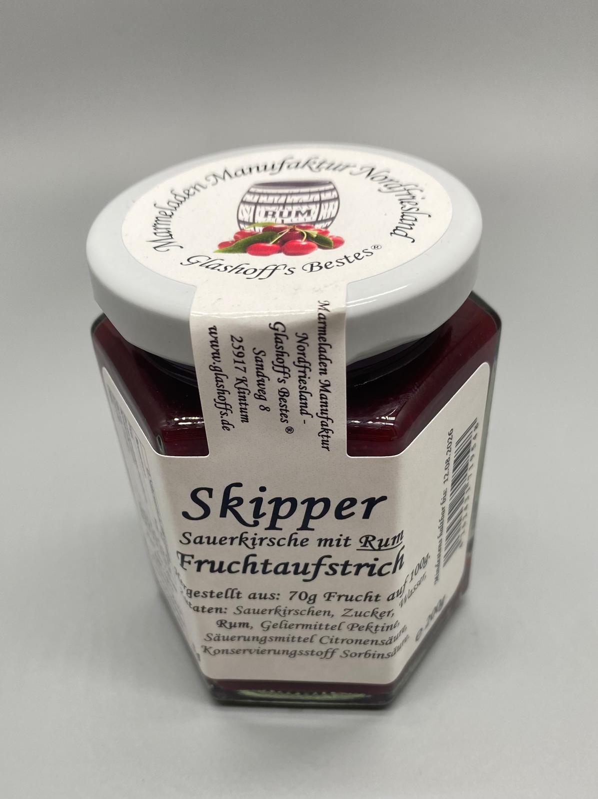 Fruchtaufstrich SKIPPER / Sauerkirsche mit Rum