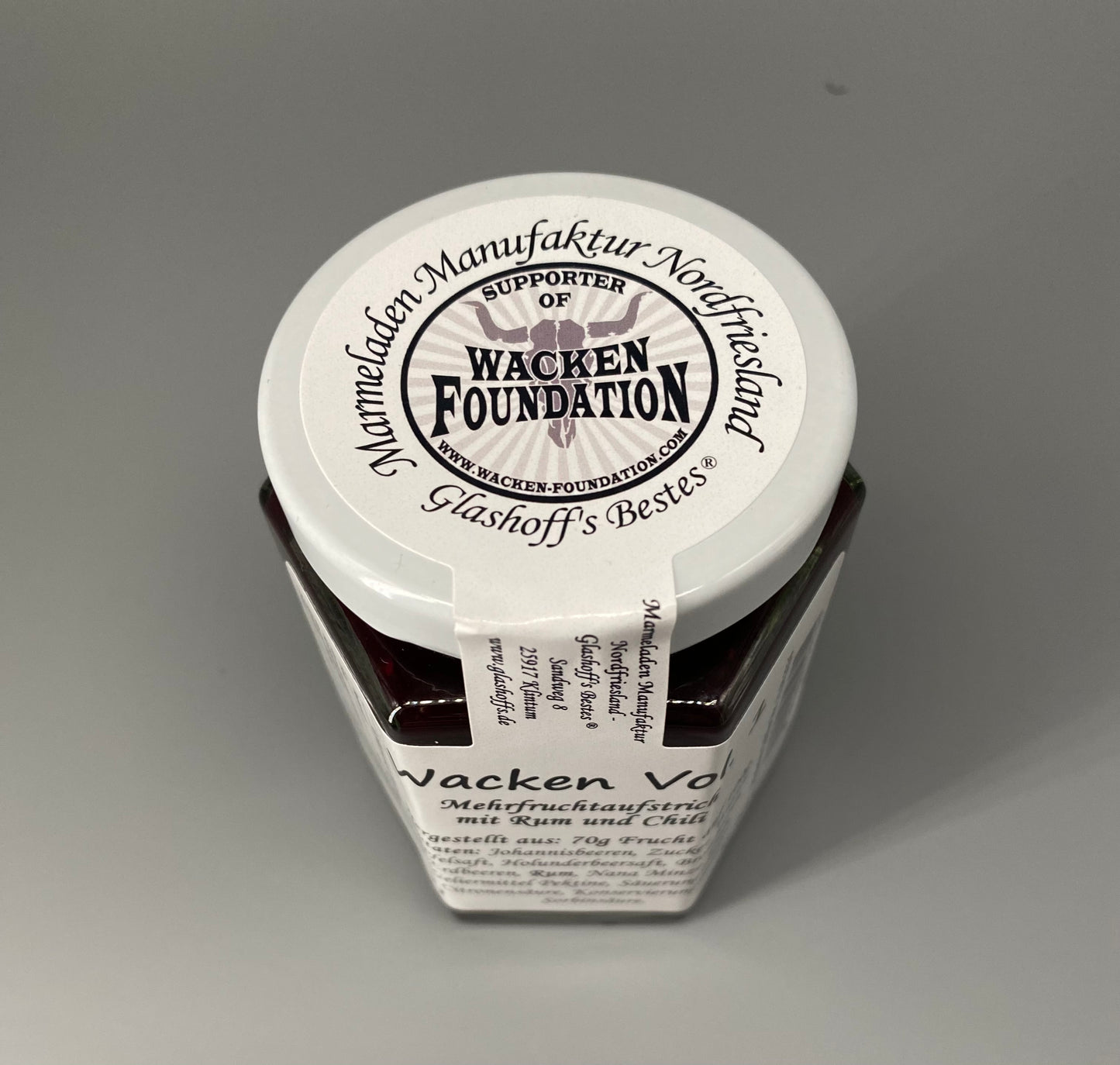 Fruchtaufstrich Wacken Vol.1 / Mehrfrucht verfeinert mit Chili und Rum/ 200g