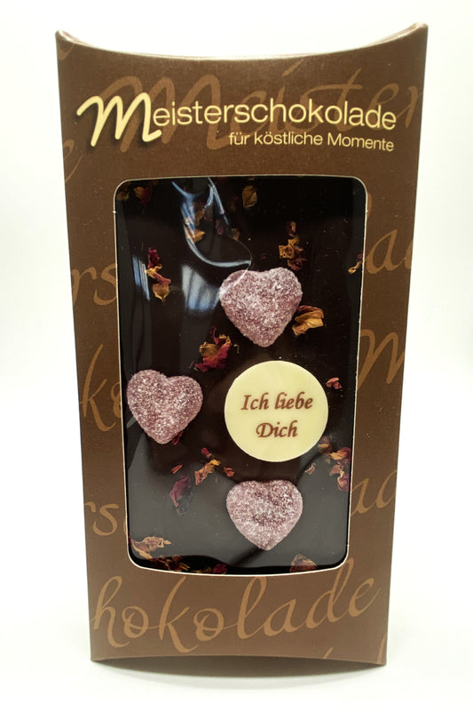 Zartbitterschokolade ``Ich liebe dich``
