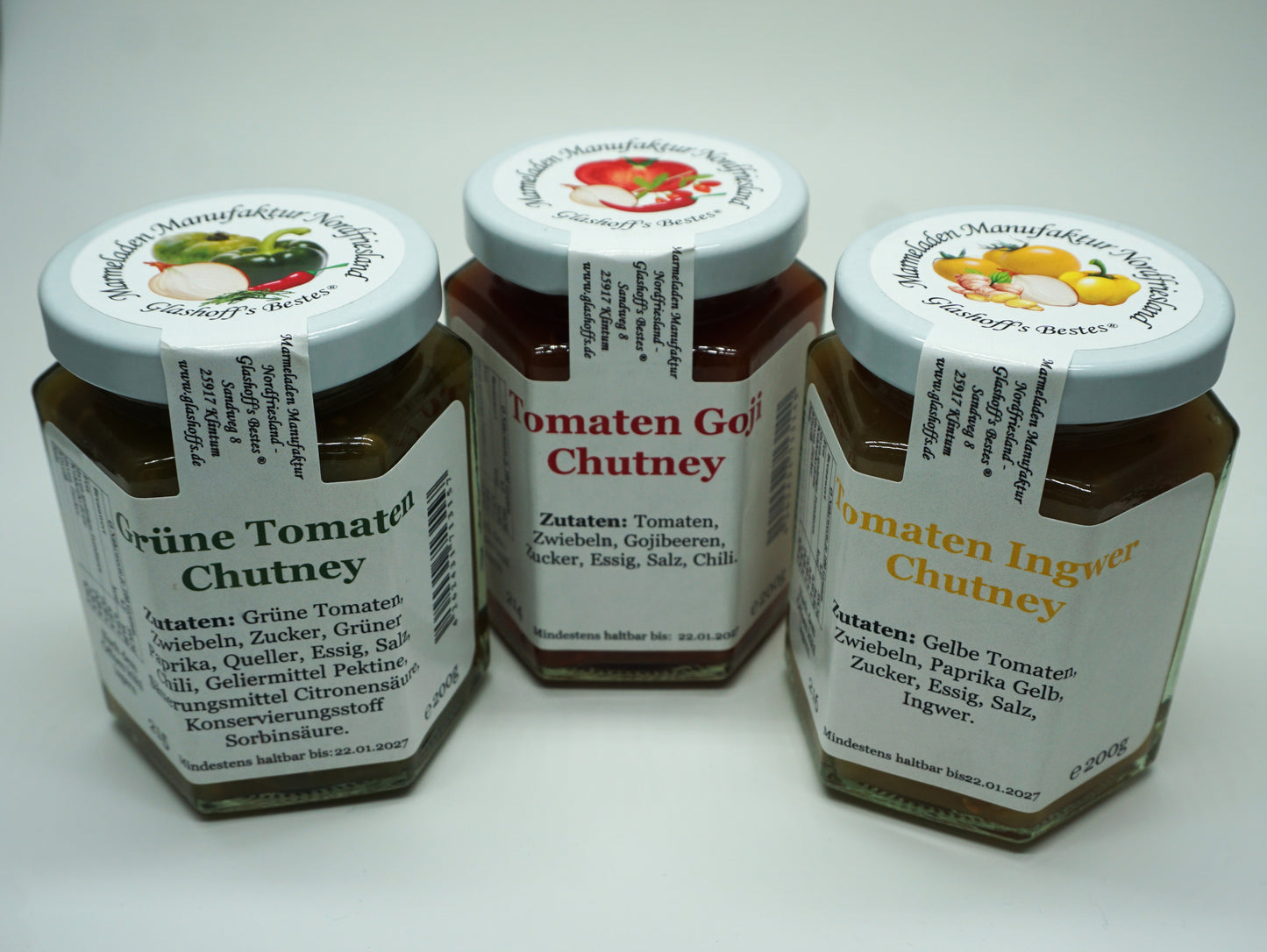 Tomaten-Chutney Familie – 3er-Set aus der Manufaktur Nordfriesland
