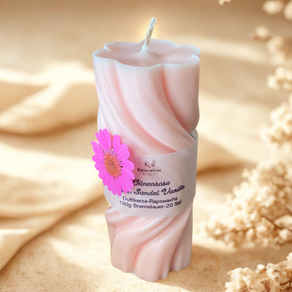 Duft-Stumpenkerze „Dünenrose“