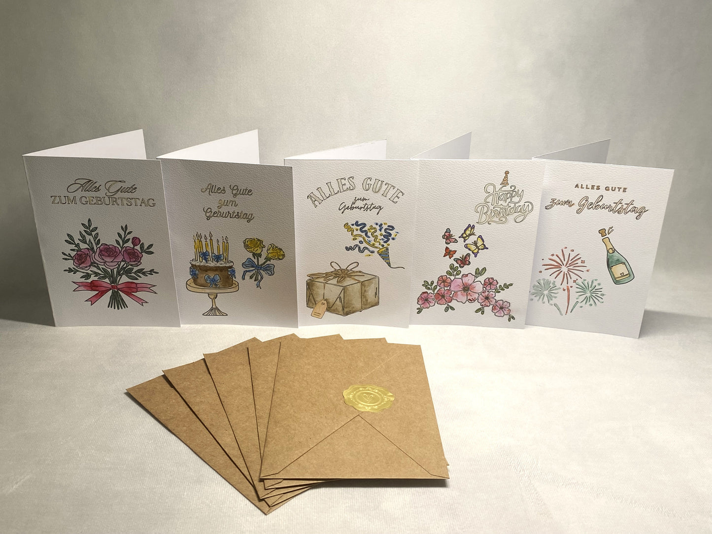 Handgemalte Aquarellkarten – Einzigartig. Festlich. Persönlich.