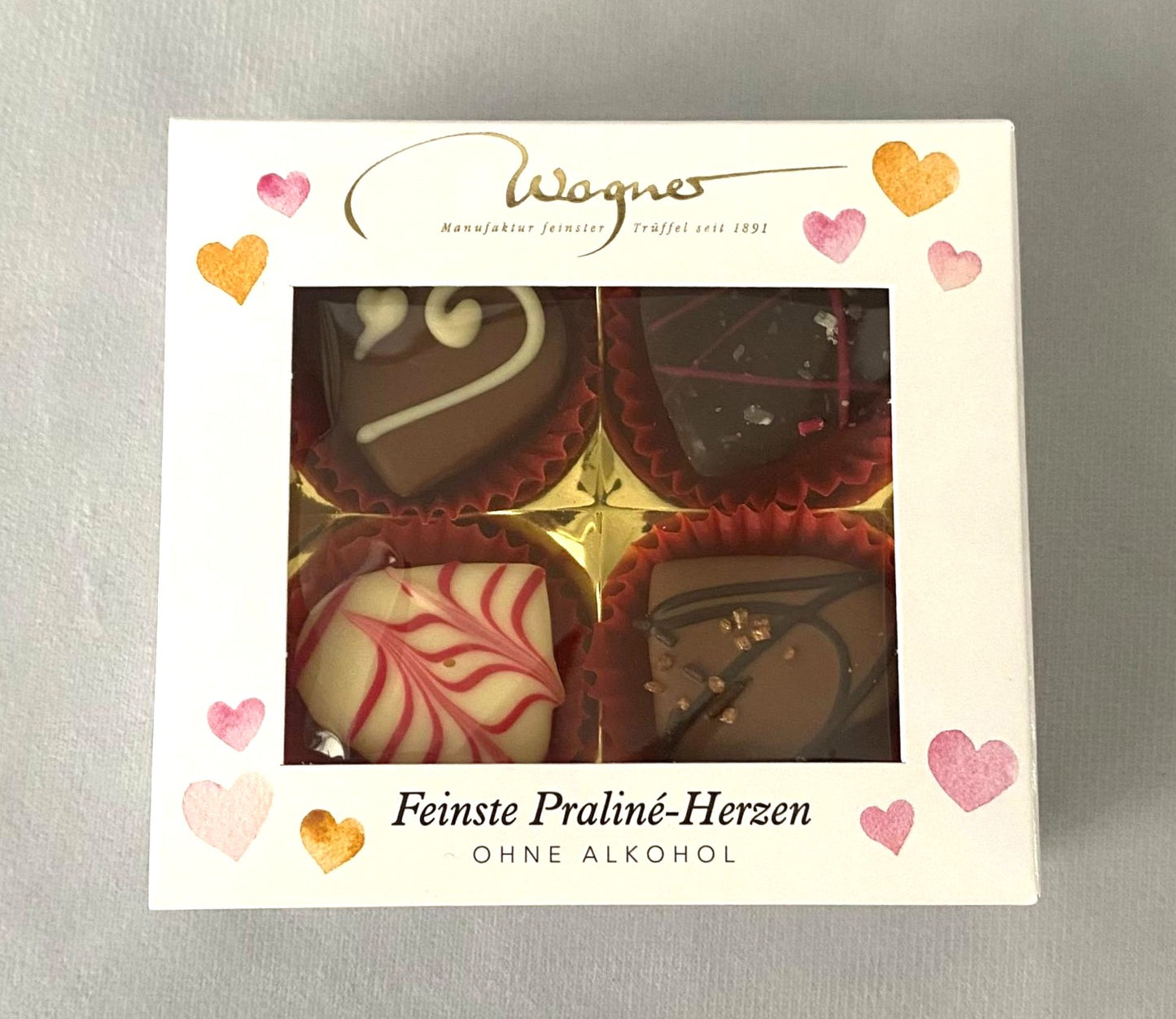 Feinste Praline-Herzen