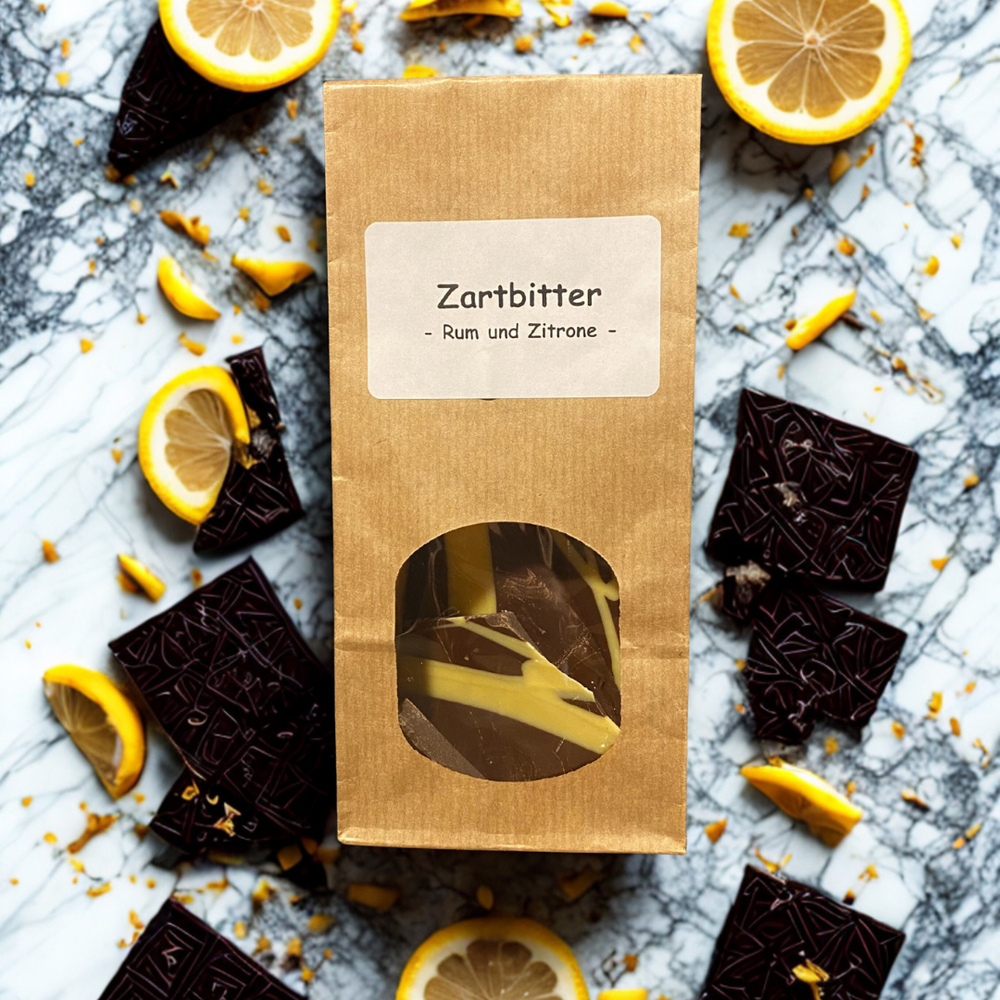 Zartbitterschokolade Rum & Zitrone