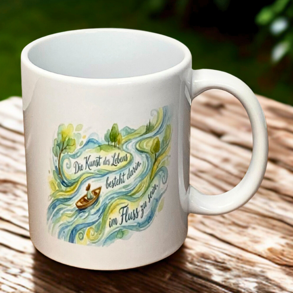 Keramikbecher mit Strand- & Naturmotiven