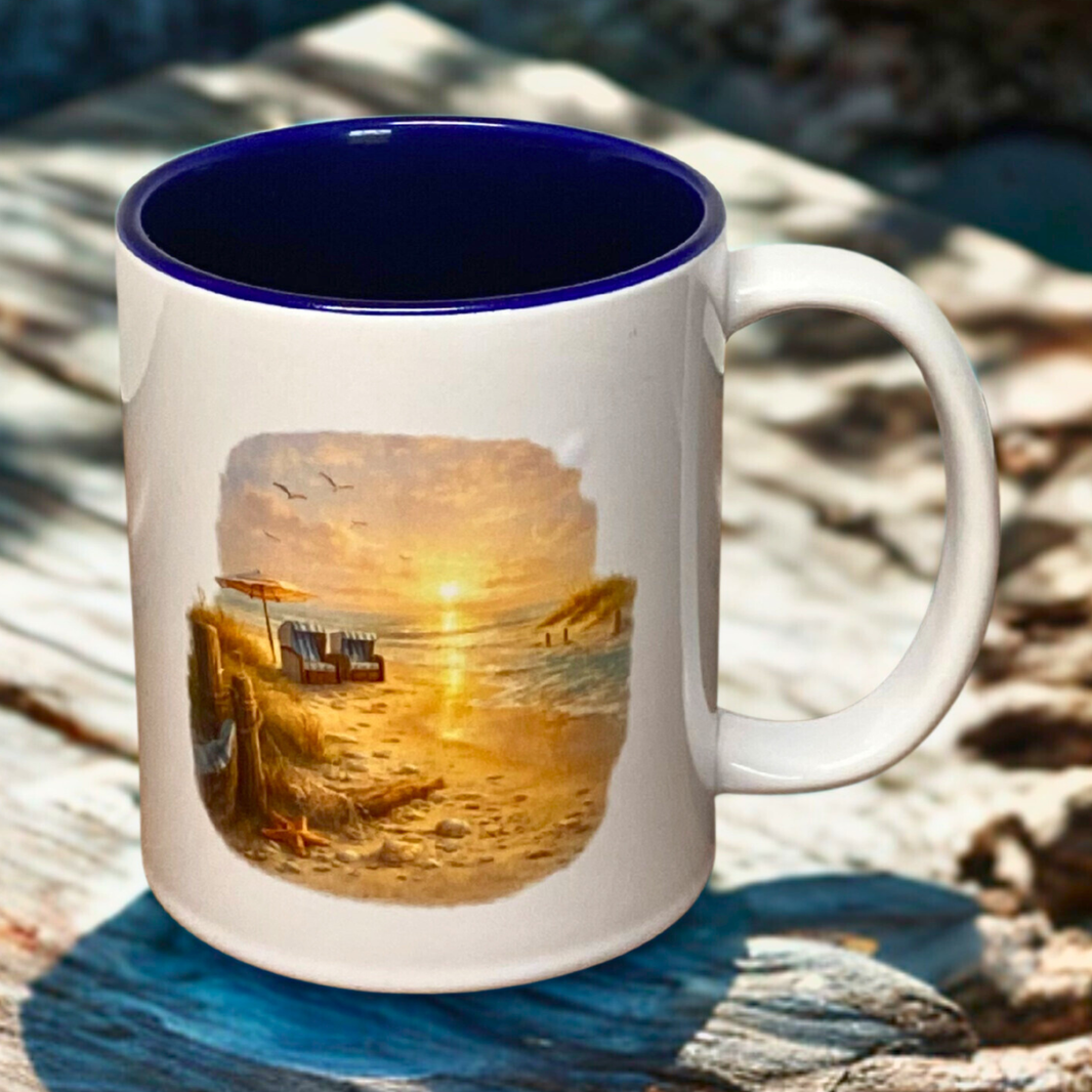 image Keramikbecher mit Strand- & Naturmotiven