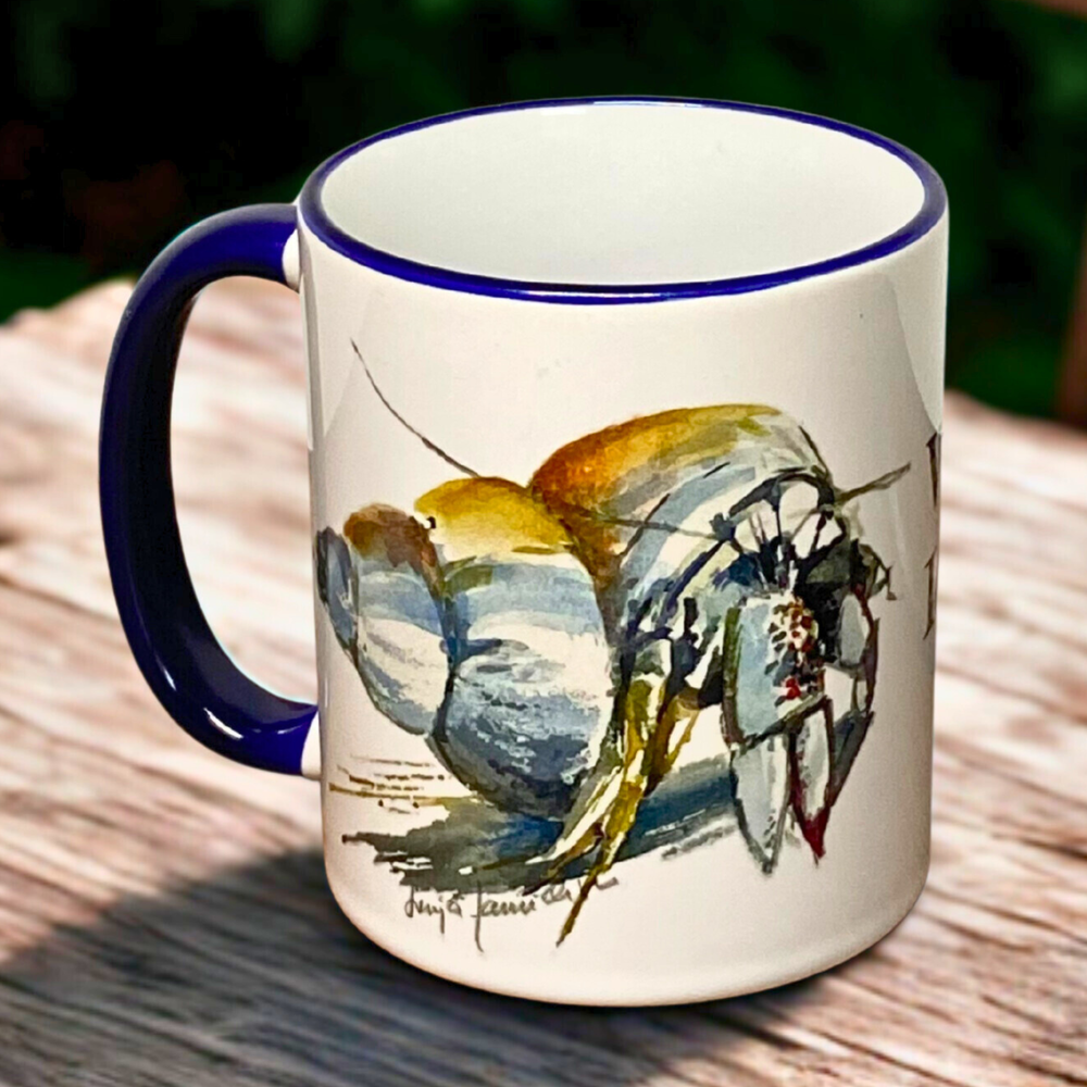 Künstlerischer Keramikbecher – echtes Aquarell