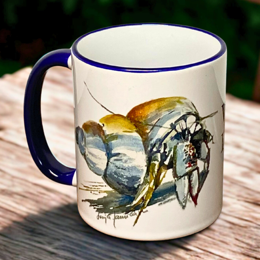 Künstlerischer Keramikbecher – echtes Aquarell