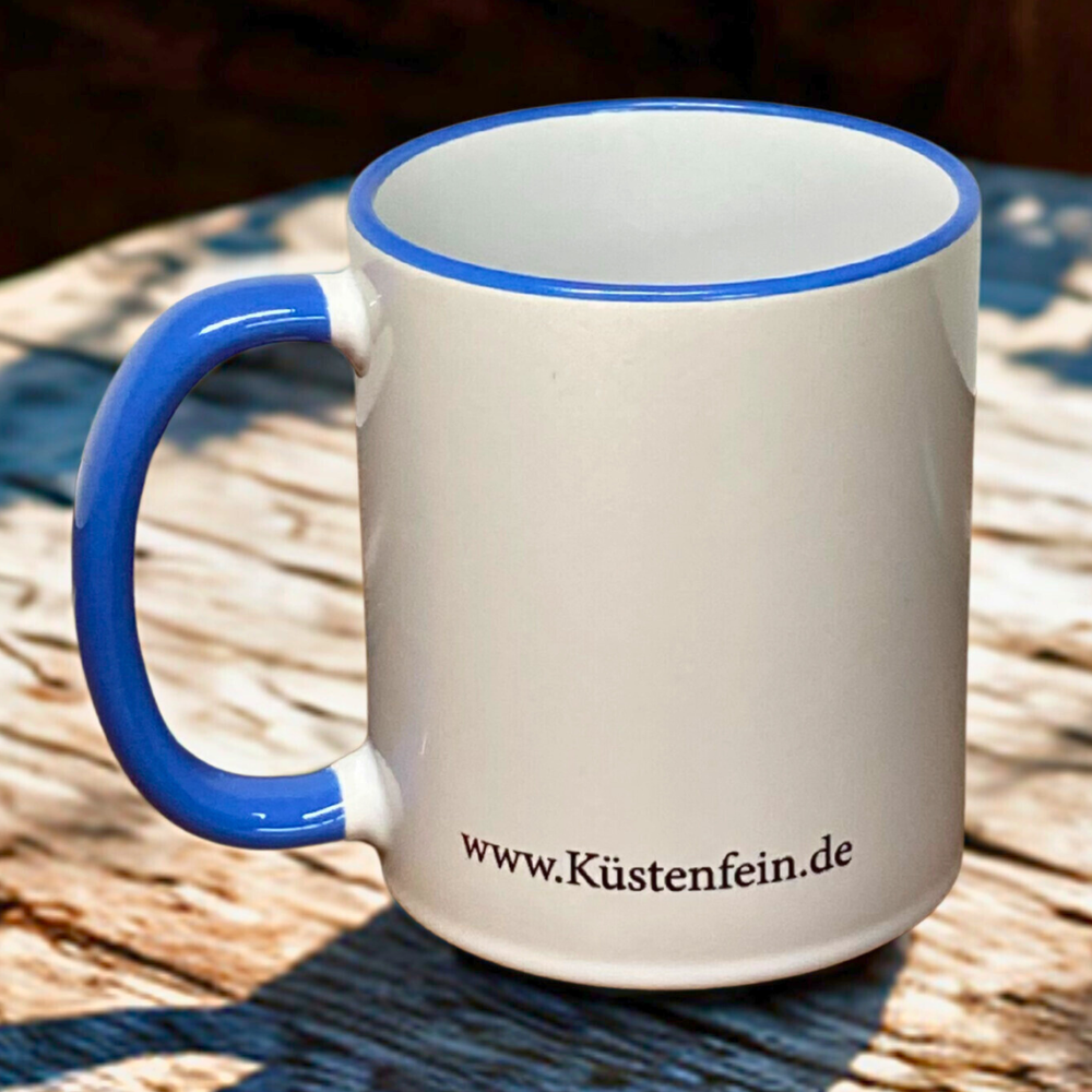 Künstlerischer Keramikbecher – echtes Aquarell