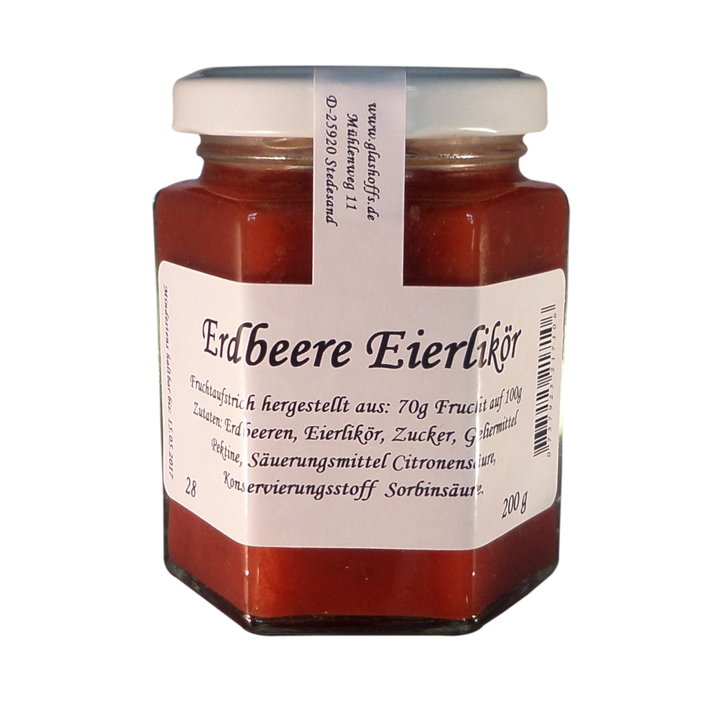 Fruchtaufstrich Erdbeere Eierlikör /200g